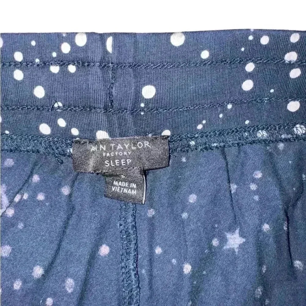 ANN TAYLOR SLEEP Pajama set Blue With Star And Moon - Size S Small p38 - Picture 4 of 6